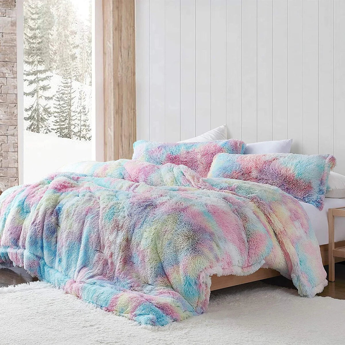 Unicorn Dreamz - Coma Inducer? Oversized Comforter Set - Buttercup Rainbow