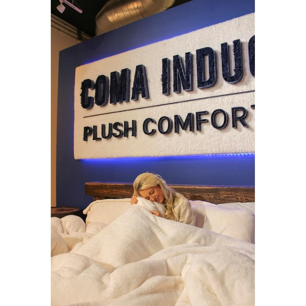 Bae, She Thick? - Coma Inducer? Oversized Comforter Set - Sea Salt