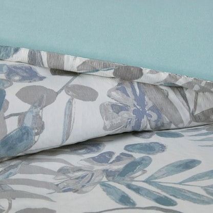 Madison Park Kairi 5 Piece Botanical Floral Seersucker Comforter Set