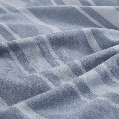 Beautyrest Kent 3 Piece Striped Herringbone Oversized Comforter Set