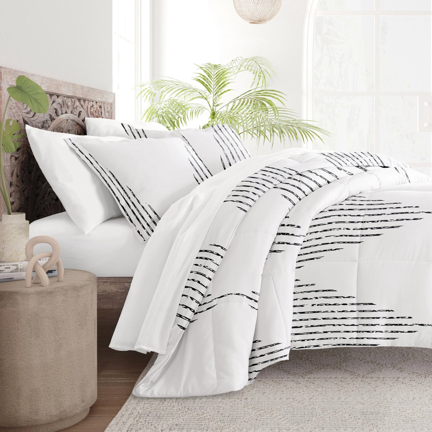 Becky Cameron Ultra Soft Diamond Stripe Down-Alternative Comforter