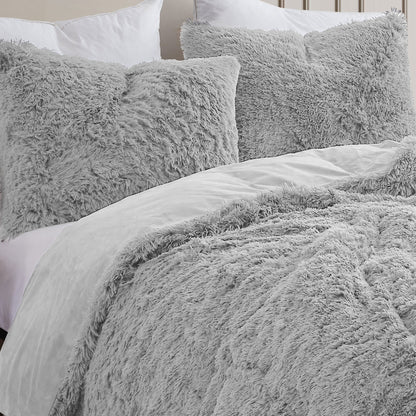 Long Plush Shaggy Comforter Set