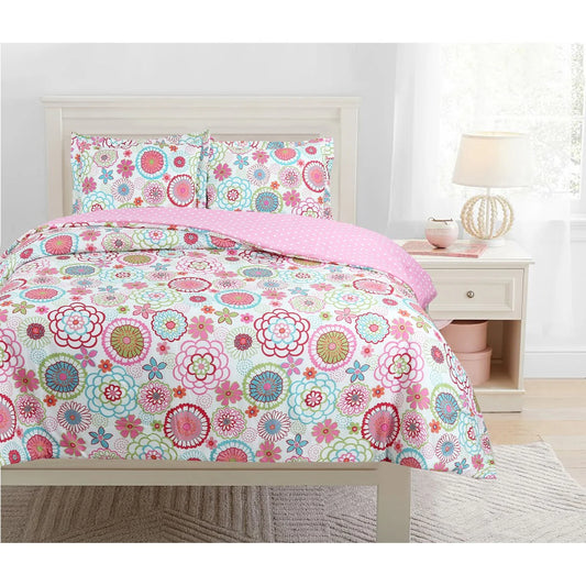 Cozy Line Mariah Floral Polka Dot Comforter Set with Decorative Pillow
