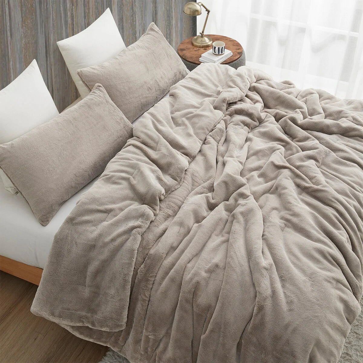 Buttercream Chunky Bunny - Coma Inducer? Oversized Comforter Set - Frosted Caramel Beige