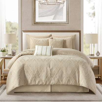 Nanshing Penelope 10 Piece Traditional Damask Comforter Set