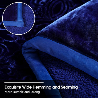 Solid Micromink Sherpa Comforter Bed Set