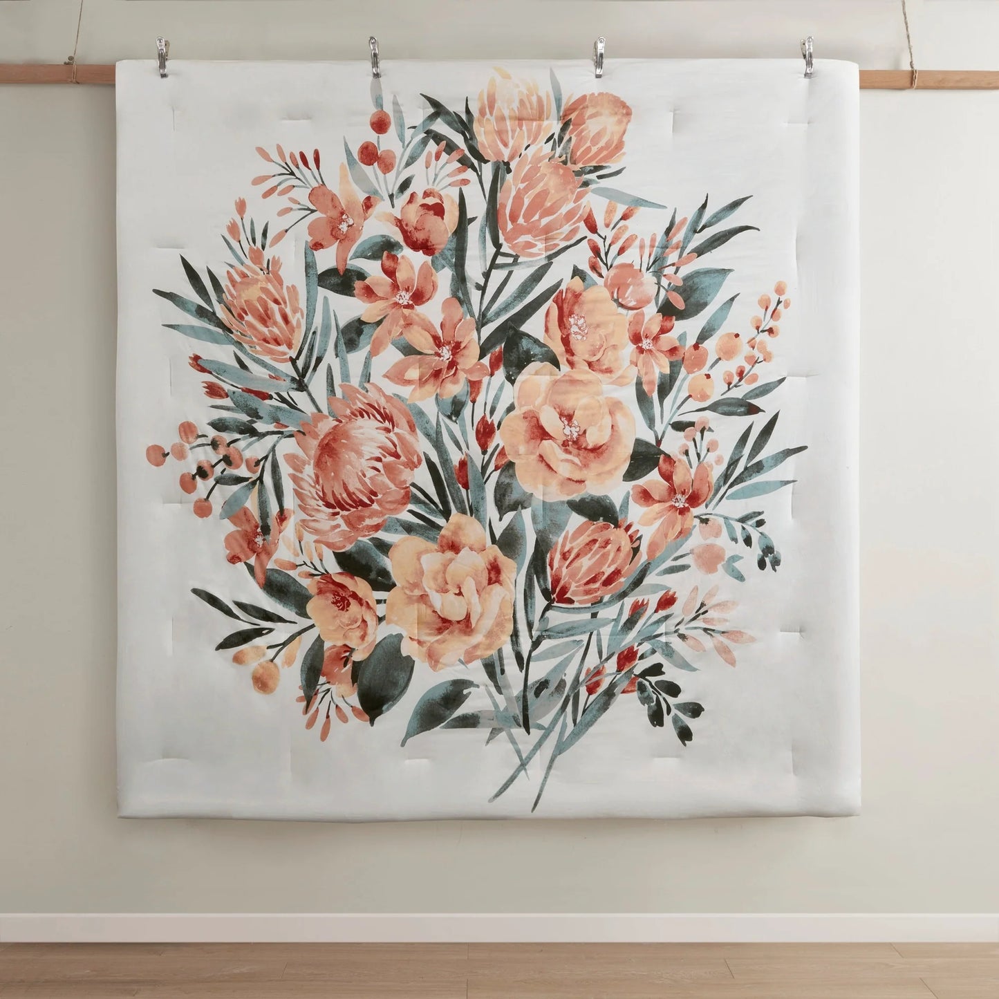Madison Park Junia 3 Piece Floral Cotton Comforter Set