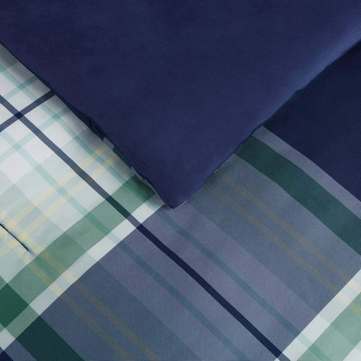 Serta Simply Clean Scott Plaid Antimicrobial Bedding Set with Sheets