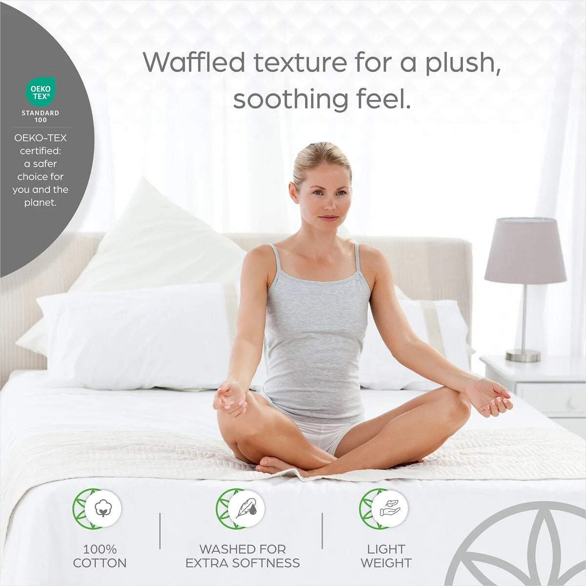 GAIAM? Relax Organic Cotton Waffle 3pc Comforter Set