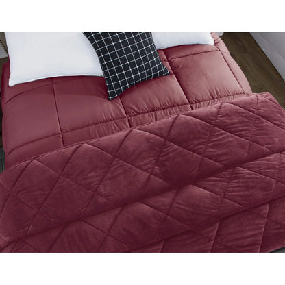 St. James Home Microfiber Comforter and Velvet Blanket Set