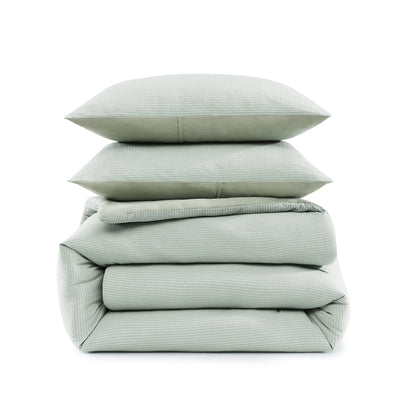 Tommy Bahama Seersucker Solid Reversible 8 Piece Comforter Bonus Set