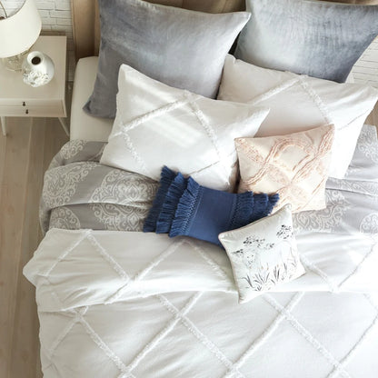 Porch & Den Norris Lattice 3-piece Cotton Comforter Set
