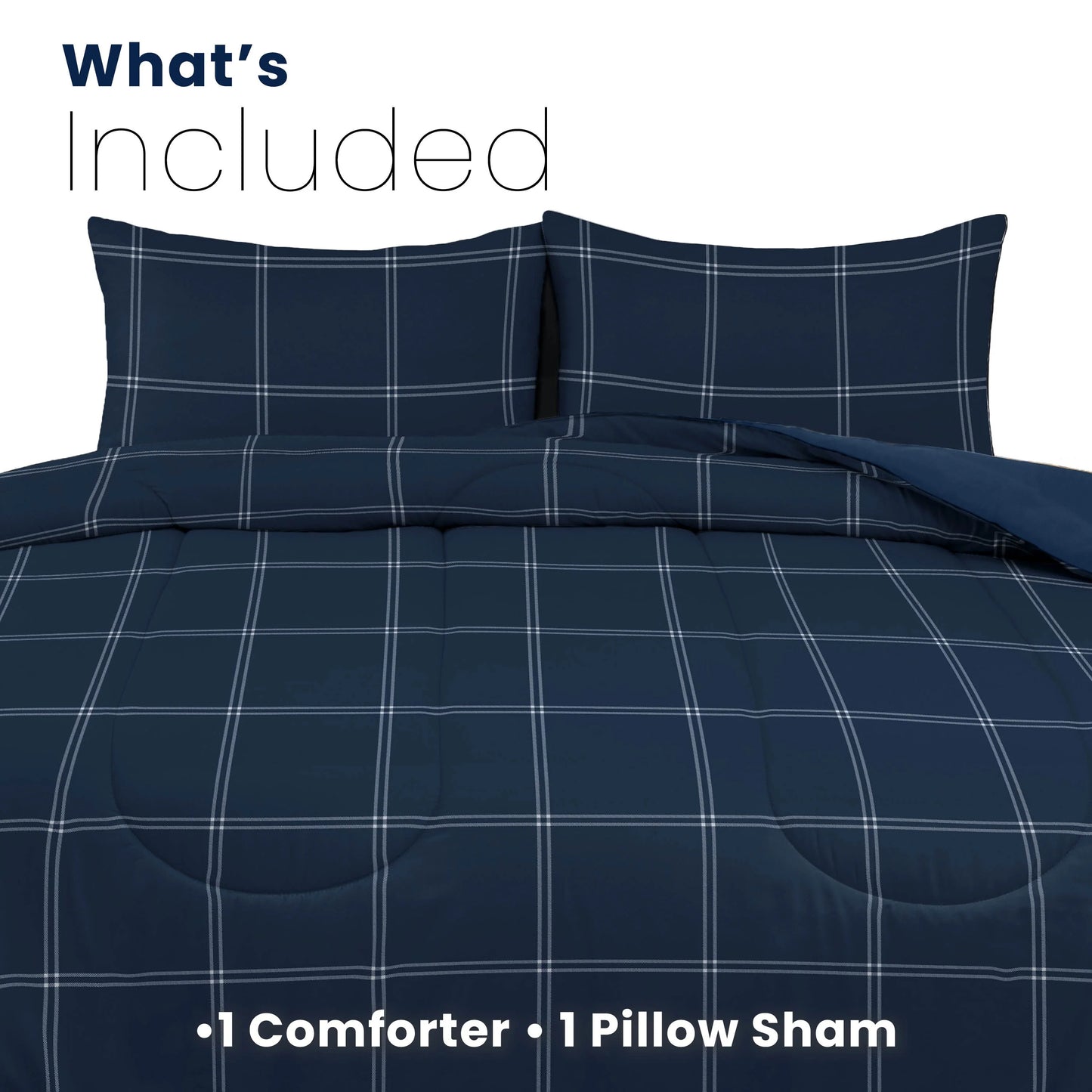 Martex Mf Reversible Comforter Check Comforter Set