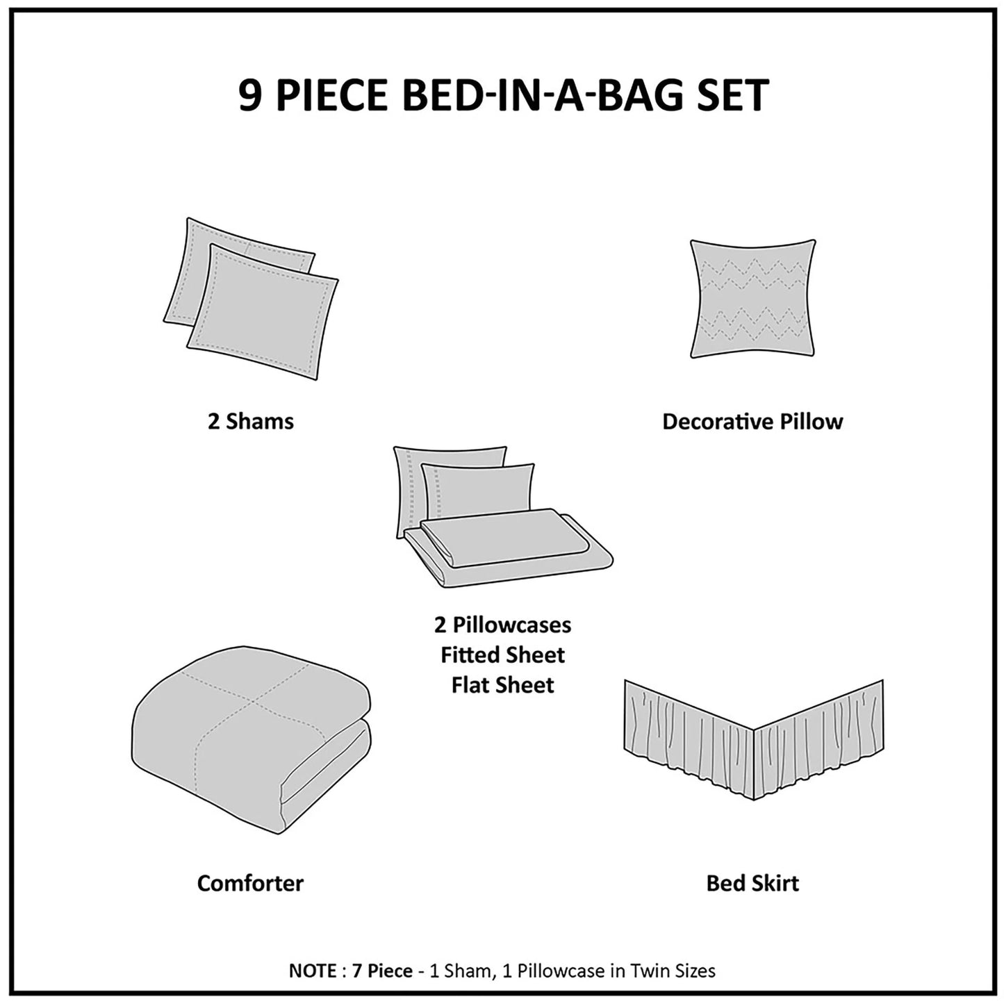 Madison Park Essentials Nicolette Comforter Set with Cotton Bed Sheets