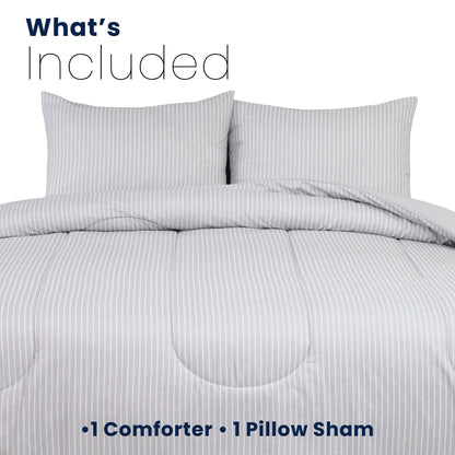 Martex Mf Reversible Comforter Pinstripe Comforter Set