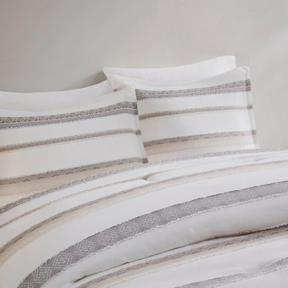 Madison Park Langley 5 Piece Clipped Jacquard Comforter Set
