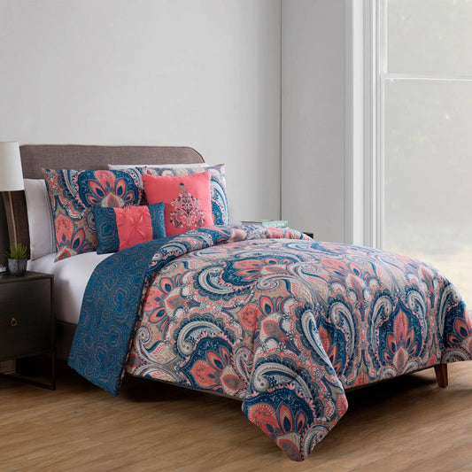 VCNY Home Casa Re'al Damask Reversible Comforter Set