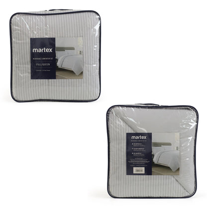 Martex Mf Reversible Comforter Pinstripe Comforter Set