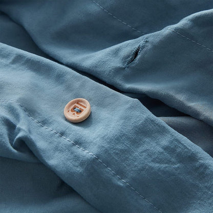 Natural Loft Oversized Comforter Set - Smoke Blue