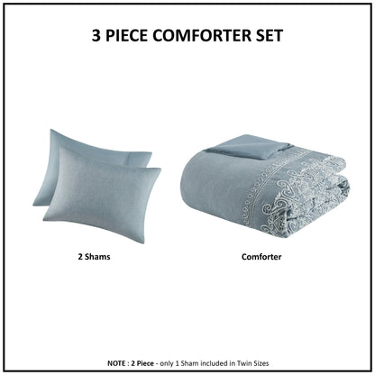 Intelligent Design Mabel Embroidered Comforter Set
