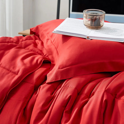 Menopleasing - Coma Inducer? Oversized Cooling Comforter Set - Barbados Cherry