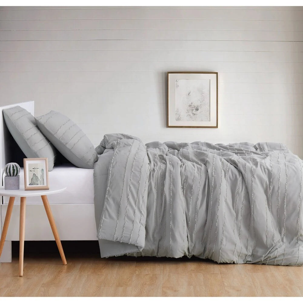 Silver Orchid Christopherson Stripe 3-piece Comforter Set