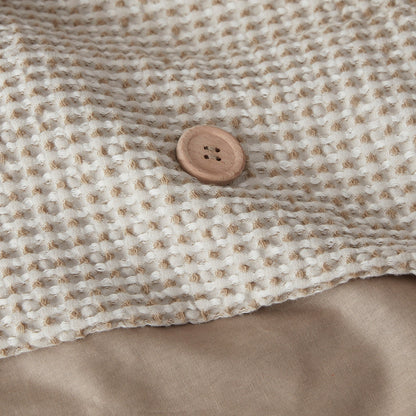 Adalyn 4 Piece Cotton and Rayon from Bamboo Blend Waffle Weave Comforter Cover Set w/removable insert by Clean Spaces