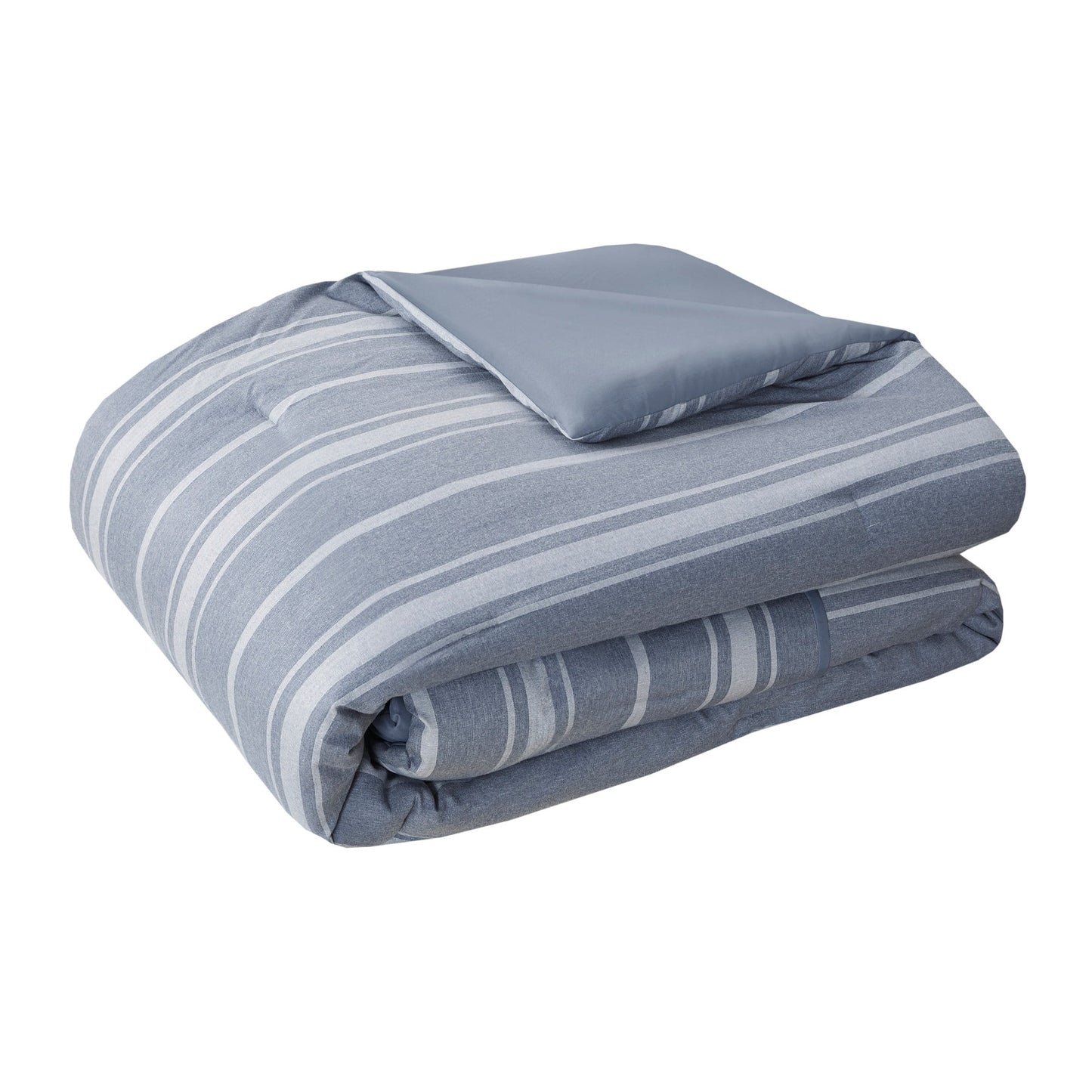 Beautyrest Kent 3 Piece Striped Herringbone Oversized Comforter Set