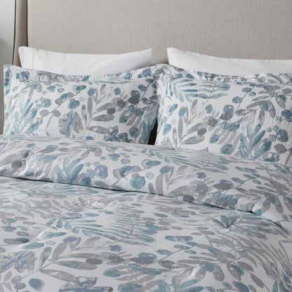 Madison Park Kairi 5 Piece Botanical Floral Seersucker Comforter Set