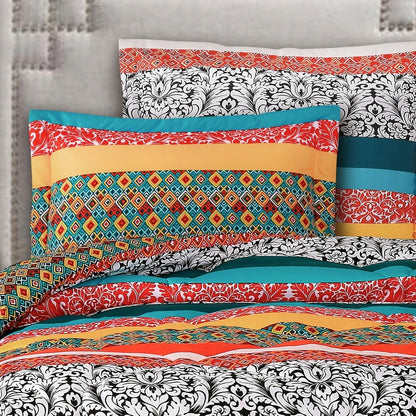 The Curated Nomad La Boheme Boho Stripe 7-piece Comforter Set