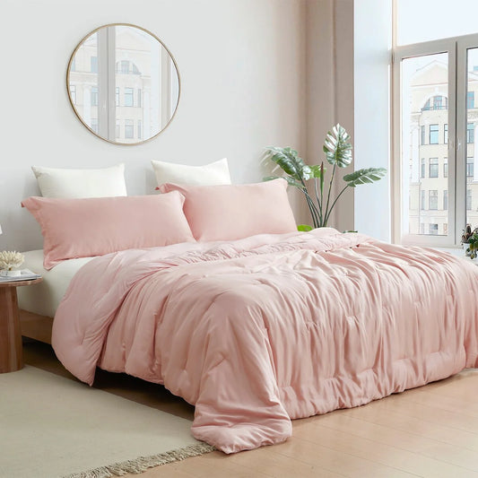 Cold Pandas Knitting - Coma Inducer? Oversized Comforter Set - Rose Quartz