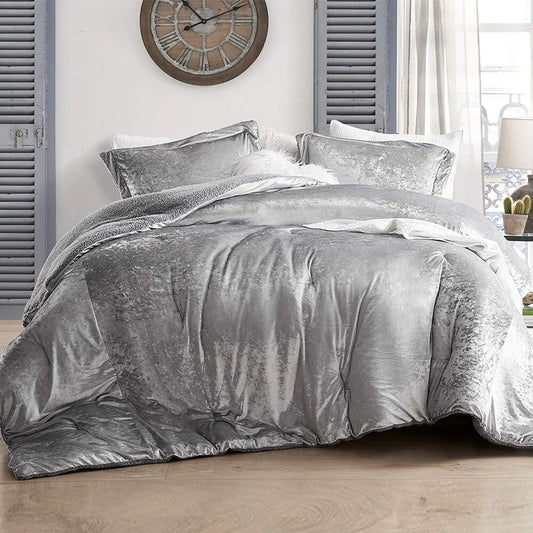 Velvet Crush - Coma Inducer? Oversized Comforter Set - Champagne Alloy