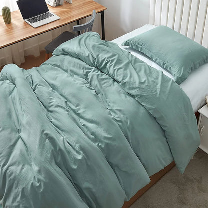 Natural Loft Oversized Comforter Set - Iceberg Green