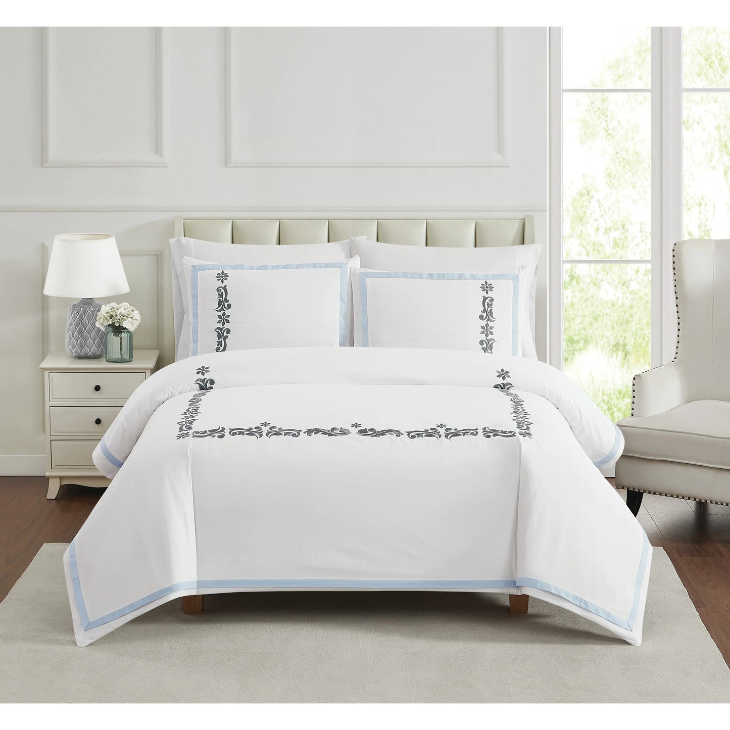 Charisma Cordelia Embroidered 3 Piece Comforter Set