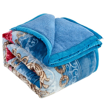 Ultra Plush Printed 3-piece Sherpa Borrego Comforter Set
