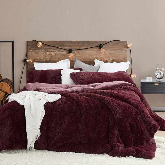 Puts This To Sleep? - Coma Inducer? Oversized Comforter Set - Burgundy