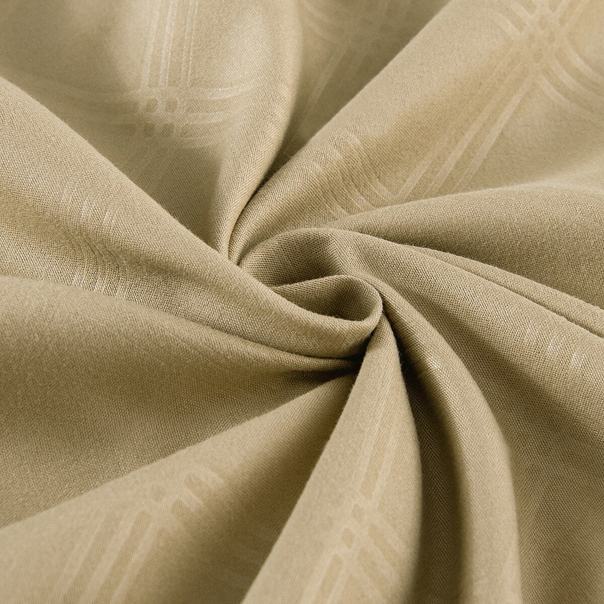 Taupe Plaid Comforter Set