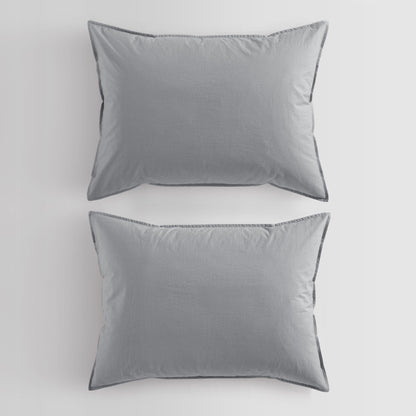 Calvin Klein Washed Percale Cotton Solid Comforter Set