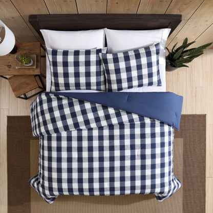 Eddie Bauer Lakehouse Plaid Blue Comforter Set
