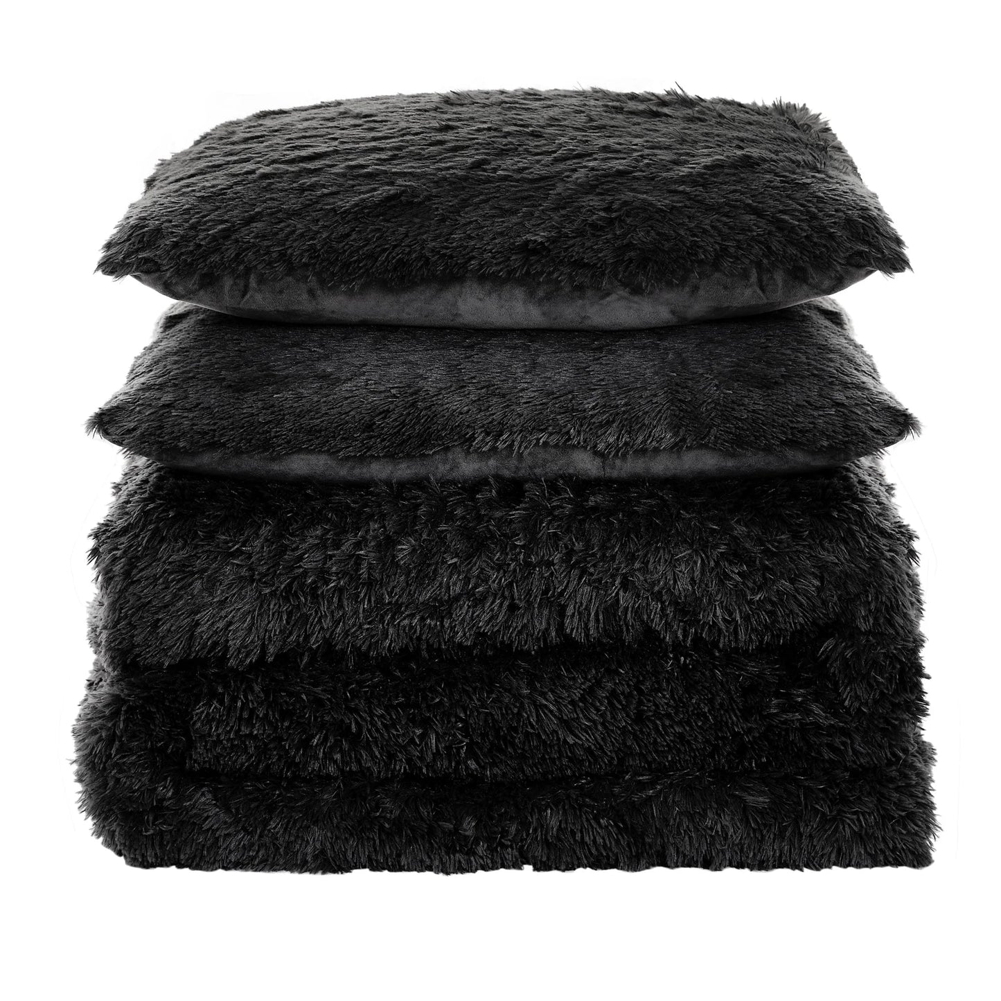 Long Plush Shaggy Comforter Set