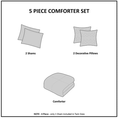 Ashley Floral Microfiber Comforter Set by Intelligent Design