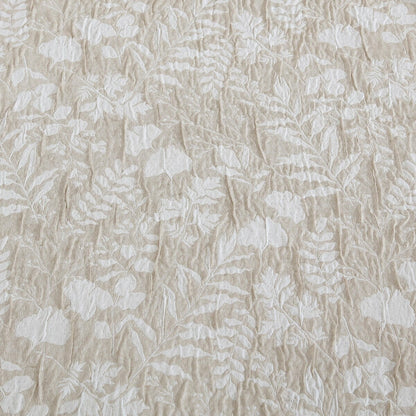 DESIGN STUDIO Turning Leaf Neutral Woven Matelasse Crinkle Jacquard Comforter Set