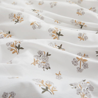 Floral Printed Comforter Set with Pillowcases, Bedding Set for All Season