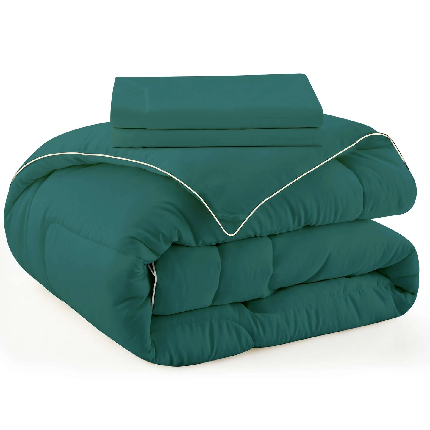 3 Piece Reversible Silky Luxury Soft Satin Comforter with 2 Satin Pillowcases