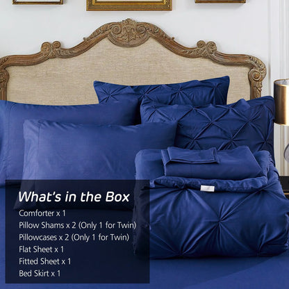 8 Pieces Pintuck Comforter Set