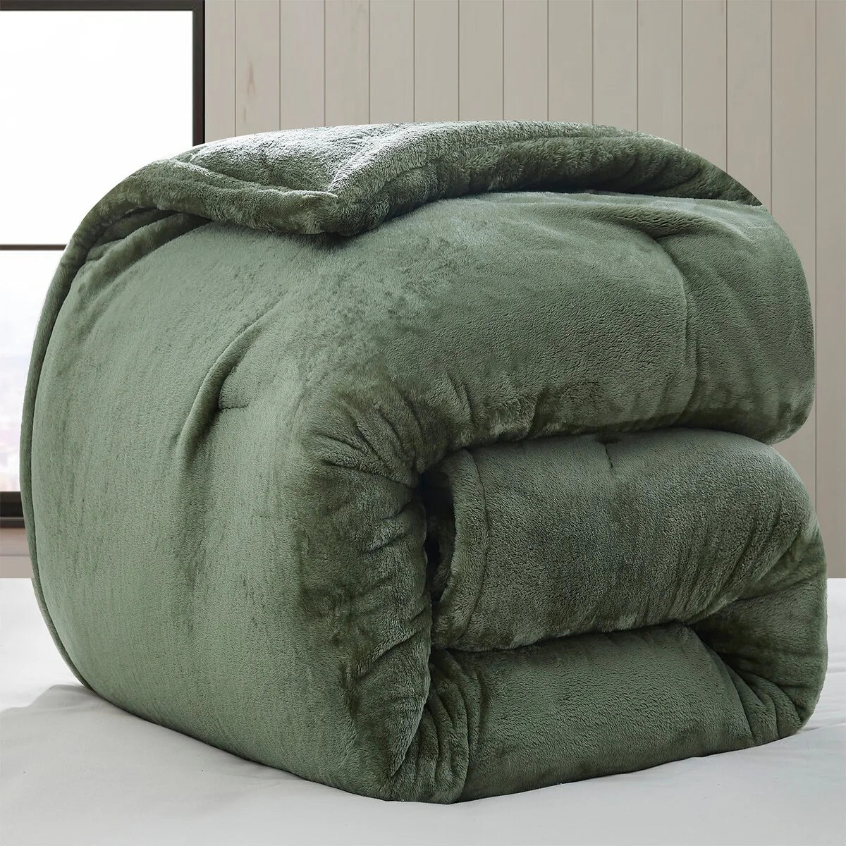 Softer than Soft? - Coma Inducer? Oversized Comforter Set - Double Plush Montana Green