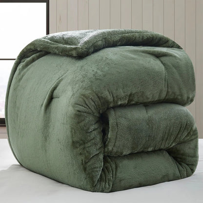 Softer than Soft? - Coma Inducer? Oversized Comforter Set - Double Plush Montana Green