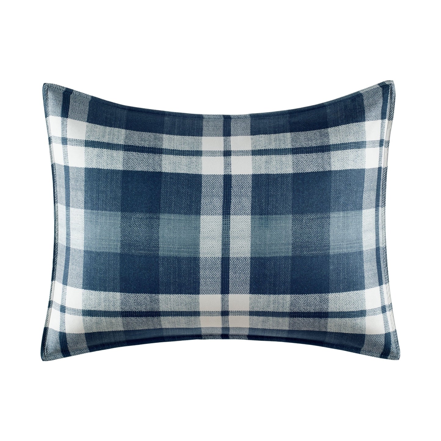 Nautica Crossview Plaid Microsuede Blue Comforter Set