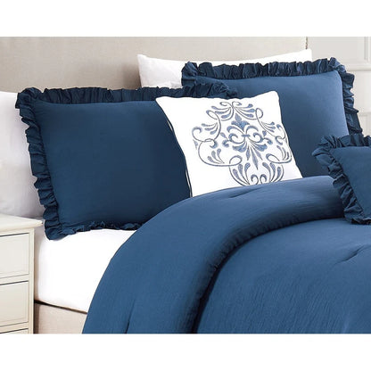 Portland Ruffled Washed Comforter Set