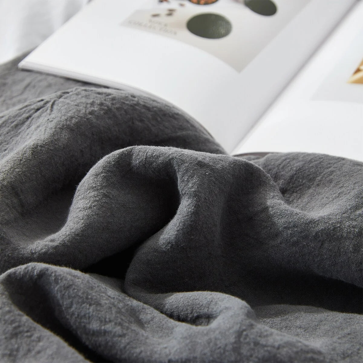 Dark Sky Reserve? - Portugal Made 100% Linen Oversized Comforter - Charcoal Gray